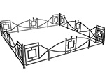 Кованые ограды и памятники на могилу художественная ковка в Омске